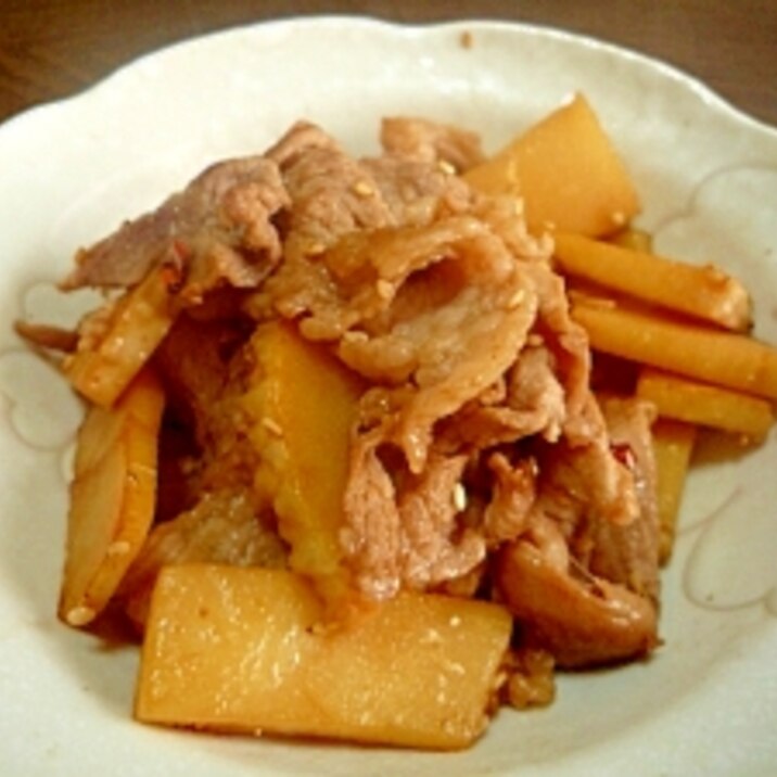 ごま油でたけのこと豚肉炒め レシピ 作り方 By ほぉみぃ 楽天レシピ